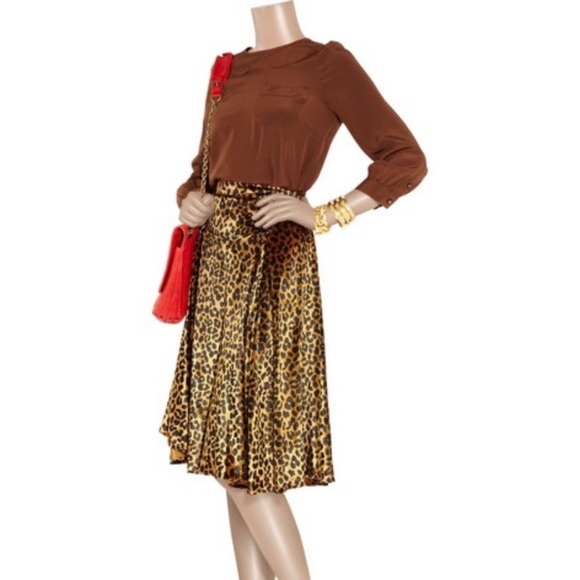NWT Marc By Marc Jacobs Leopard Print Midi Skirt​ - Picture 6 of 9